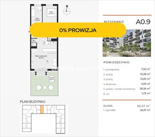 Nowoczesne 3-pokojowe mieszkanie z balkonem w Krakowie polecam! mieszkanie Kraków, Rybitwy , Rybitwy, Tadeusza Śliwiaka