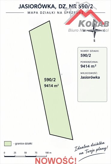 Działka 9414 m² z funkcją usługowo-mieszkaniową - polecam! działka Jasiorówka