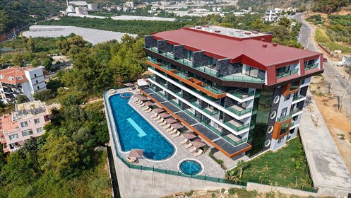 Nowoczesny apartament z widokiem na morze w Kestel mieszkanie Alanya, Kestel, Alanya, Antalya