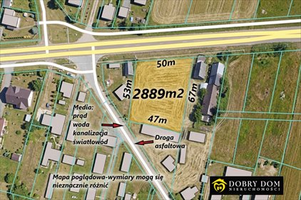Działka 2889 m² z MPZP, podział, media, Brańsk działka Brańsk