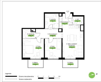 mieszkanie na sprzedaż 76m2 mieszkanie Poznań, Podolany, Jasielska
