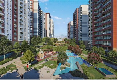 Luksusowy ekologiczny apartament z ogrodem i udogodnieniami mieszkanie Güzeltepe, Güzeltepe, Eyüpsultan, Stambuł