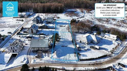 działka na sprzedaż 996m2 działka Domatówko, Nad Stawem