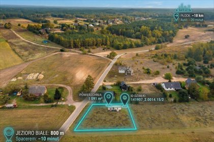 działka na sprzedaż 1091m2 działka Sędeń Mały