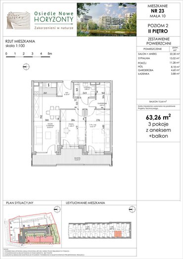 mieszkanie na sprzedaż 63m2 mieszkanie Bydgoszcz, Fordońska