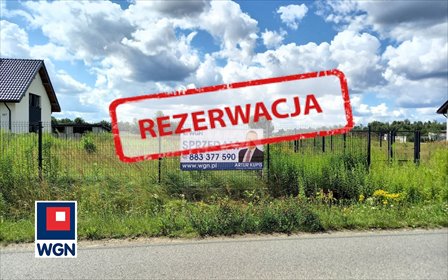 Działka budowlana Kamyk 1093 m², media, ogrodzona działka Kamyk, Reymonta
