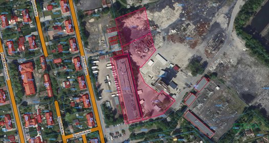 Polecam działkę przemysłową 8923 m² z budynkiem w Giszowcu działka Katowice, Giszowiec, Kosmiczna