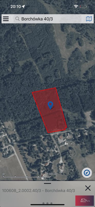 Działka 16 937 m² z lasem i możliwością zabudowy działka Borchówka, Borchówka