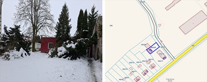 działka na sprzedaż 450m2 działka Łoza