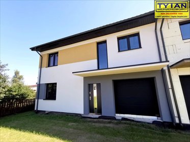 Nowoczesny dom bliźniak 130 m² z garażem, ogród i taras - polecam! dom Łomża, Krucza