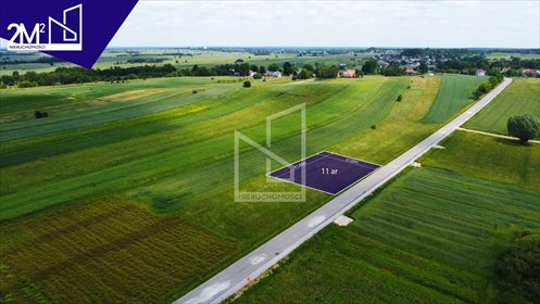 Działka budowlana 11,12 ar w Kamieniu z mediami - polecam działka Kamień, Krzywa Wieś