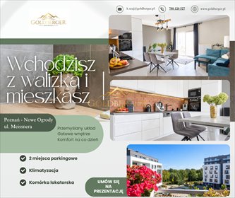 Nowoczesne 63,25 m² w Poznaniu z balkonem i miejscem zapraszam mieszkanie Poznań, Wola, Wola, Janusza Meissnera