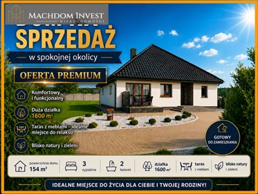 Sprzedam przestronny dom 154 m² z kominkiem w Brodniczce dom Brodniczka