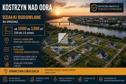 Działki budowlane 1000-1300 m² w Kostrzynie nad Odrą działka Kostrzyn Nad Odrą, Poziomkowa