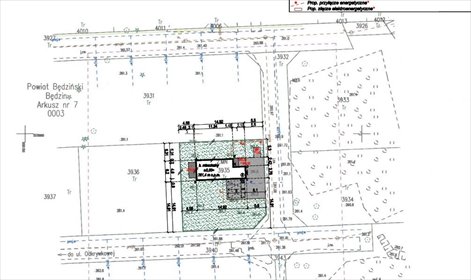 Działka z projektem domu IDA w Będzinie Łagisza działka Będzin, Łagisza, Odkrywkowa