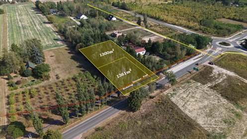 działka na sprzedaż 1361m2 działka Podkampinos