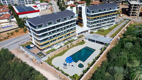 Nowoczesne 2-pokojowe apartamenty z basenem i udogodnieniami mieszkanie Oba, Oba, Alanya, Antalya