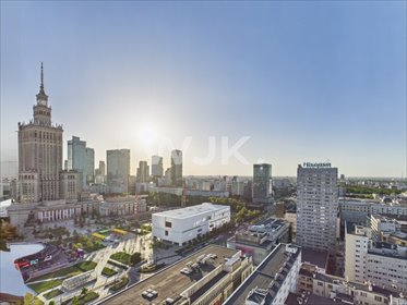 Widok na Warszawę z tarasu w luksusowym apartamencie mieszkanie Warszawa, Śródmieście, Chmielna