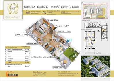 mieszkanie na sprzedaż 65m2 mieszkanie Komorowo, płk. Dyplomowanego Ludwika Bociańskiego