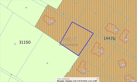 Działka 1700 m² z pozwoleniem na dom w Ursynowie działka Warszawa, Ursynów, Kabaty, Prawdziwka