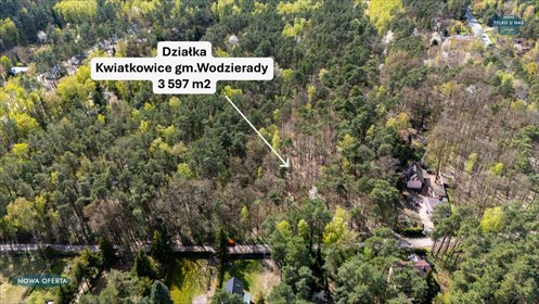 Działka rekreacyjna z lasem, 3597 m² w Kwiatkowice działka Kwiatkowice