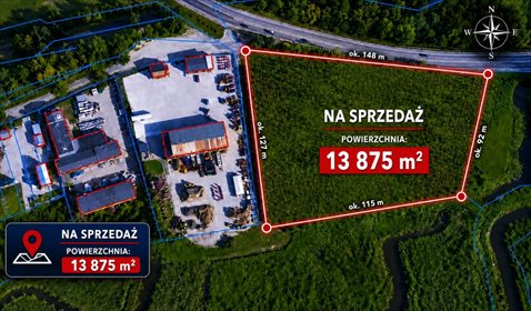 Działka inwestycyjna 1,39 ha przy drodze wojewódzkiej działka Lidzbark Warmiński, Ornecka