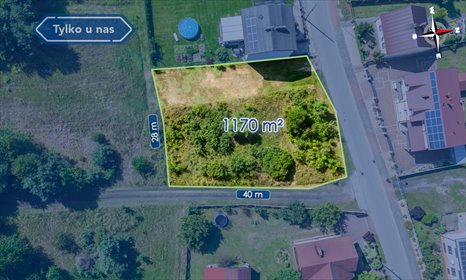 działka na sprzedaż 1170m2 działka Olszyna, Klonowa