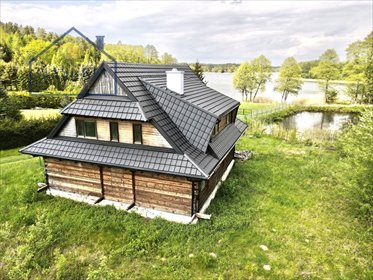 Urokliwy dom z bali nad jeziorem Narie - 120 m2. dom Bogaczewo