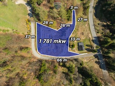 Działka budowlana 1781 m² z rozpoczętą inwestycją w Sidzinie działka Sidzina