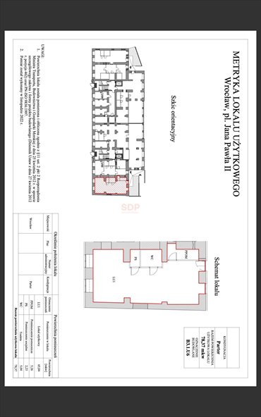 lokal użytkowy na wynajem 78m2 lokal użytkowy Wrocław, Stare Miasto, Stare Miasto, Jana Pawła II