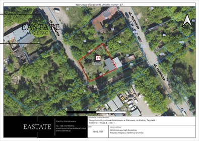 działka na sprzedaż 551m2 działka Warszawa, Targówek Fabryczny, Szklana