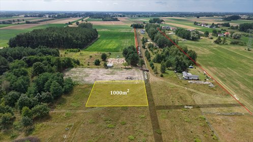 Działka 1000 m² w Kampinosie z mediami i planem budowy działka Kampinos A