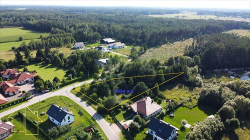 Działka 3524 m² z prądem, asfalt, zadrzewiona. działka Skrybicze