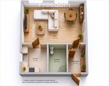 Funkcjonalne 30 m² w centrum Iławy z pełnym wyposażeniem mieszkanie Iława, Grunwaldzka