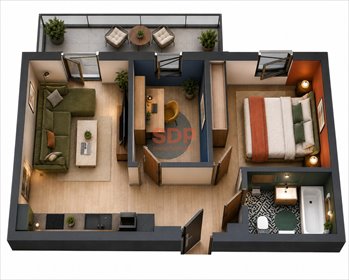3-pokojowe mieszkanie z balkonem 8,7 m² w Fabrycznej mieszkanie Wrocław, Fabryczna, Stabłowice, Główna