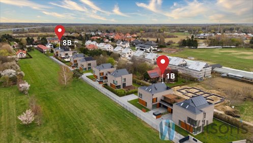 Ekskluzywny bliźniak z tarasami i garażem na Zawadach dom Warszawa, Wilanów Zawady, Syta