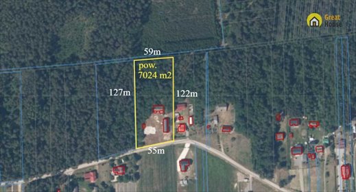Do sprzedania działka 7024 m² z rozpoczętą budową domu w Zdzieci Nowe działka Zdzieci Nowe