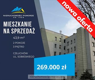 mieszkanie na sprzedaż 44m2 mieszkanie Człuchów, Sobieskiego