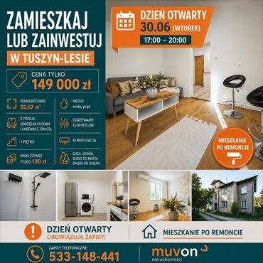 Tuszyn-Las: Kupujesz/Wynajmujesz i odpoczywasz mieszkanie Tuszyn, Tuszyn-Las, Poddębina