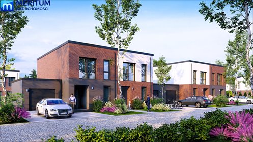 Nowoczesny segment z ogródkiem i garażem w Grodzisku dom Grodzisk Mazowiecki