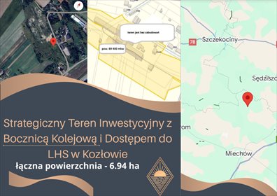 działka na sprzedaż 69400m2 działka Kozłów