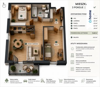 Nowoczesne 3-pokojowe mieszkanie z balkonem zapraszam mieszkanie Kleszczewo