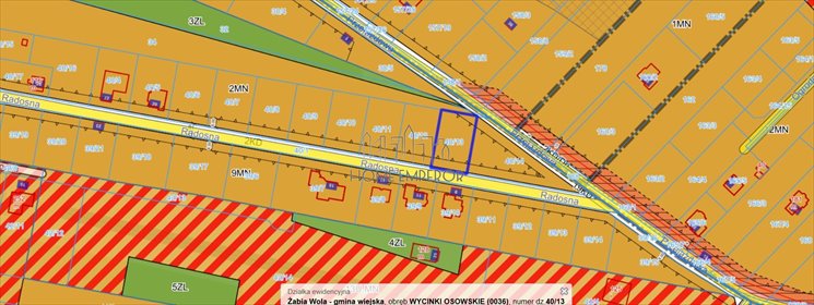 działka na sprzedaż 1000m2 działka Wycinki Osowskie, Radosna