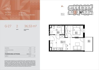mieszkanie na sprzedaż 37m2 mieszkanie Bydgoszcz, Czyżkówko, Flisacka