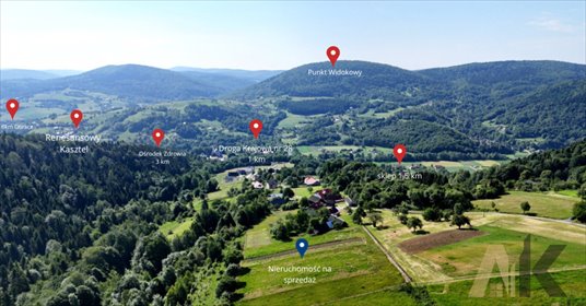 Działka 3,5 ha z panoramicznym widokiem w Szymbarku działka Szymbark