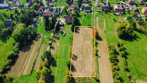 Widokowa działka budowlana (2518 m²) w Niebieszczanach działka Niebieszczany