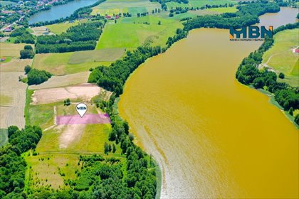 Urokliwa działka z linią brzegową jeziora Wojnowo działka Miłki, Staświny