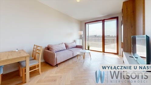 Nowoczesny 2-pokojowy apartament 46 m² w Wilanowie - panoramiczne okna mieszkanie Warszawa, Wilanów, Jerzego Holzera