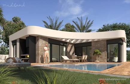 Nowoczesny dom z basenem, tarasem i solarium dom Alicante