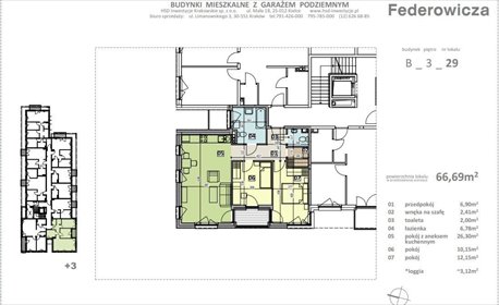 mieszkanie na sprzedaż 67m2 mieszkanie Kraków, Jana Kantego Federowicza